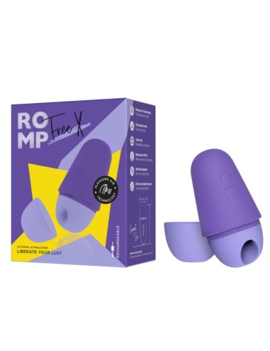 ROMP - STIMOLATORE CLITORIDEO GRATUITO CON COPERCHIO, 10 LIVELLI, RICARICABILE, VIOLA