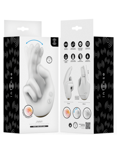 INTENSE - JIMMY STIMOLATORE MULTIFUNZIONE A FORMA DI MANO CON VIBRAZIONE E CALORE