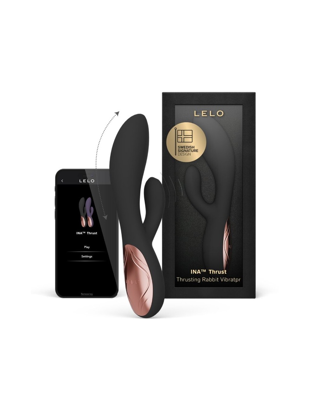 LELO - INA VIBRATORE A SPINTA THRUST RABBIT NERO