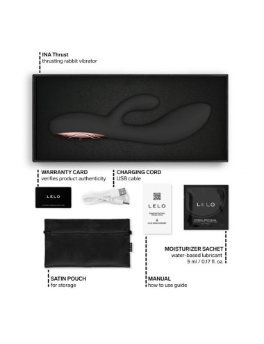 LELO - INA VIBRATORE A SPINTA THRUST RABBIT NERO