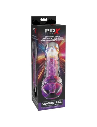 PDX ELITE - VIEWTUBE XXL LED TRASPARENTE STROKER 27,3 CM