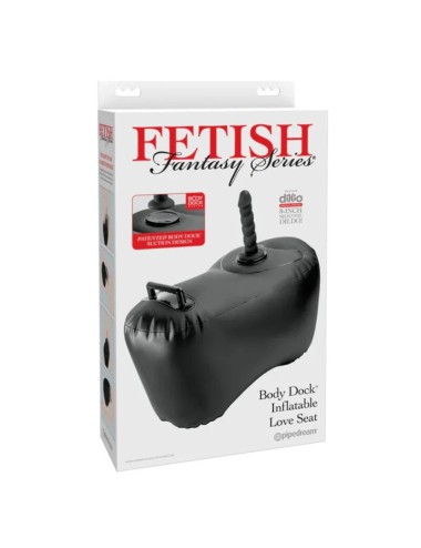 FETISH FANTASY SERIES - BODY DOCK SEGGIOLINO GONFIABILE CON DILDO 69,2 CM NERO
