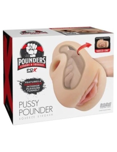 PDX PLUS - VAGINA REALISTICA, SPUNTATORE, STRIZZATORE, STROFINATORE, 18 CM