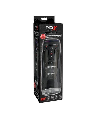 PDX ELITE - MOTO-BATOR PRO MASTURBATORE AUTOMATICO VIBRANTE E RISCALDANTE CON PROTEZIONE, 26,5 CM