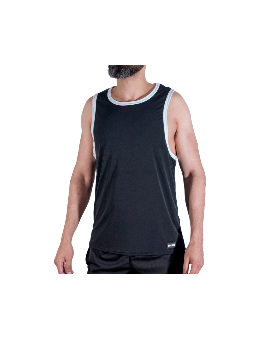 MACHO - CMV004 T-SHIRT DA PALESTRA NERA S/M