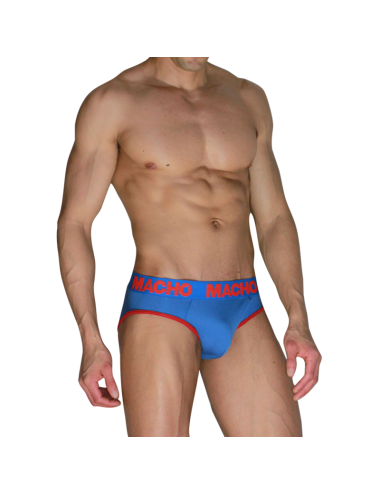 MACHO - MCH005 CLASSIC SLIP BLU + ROSSO L