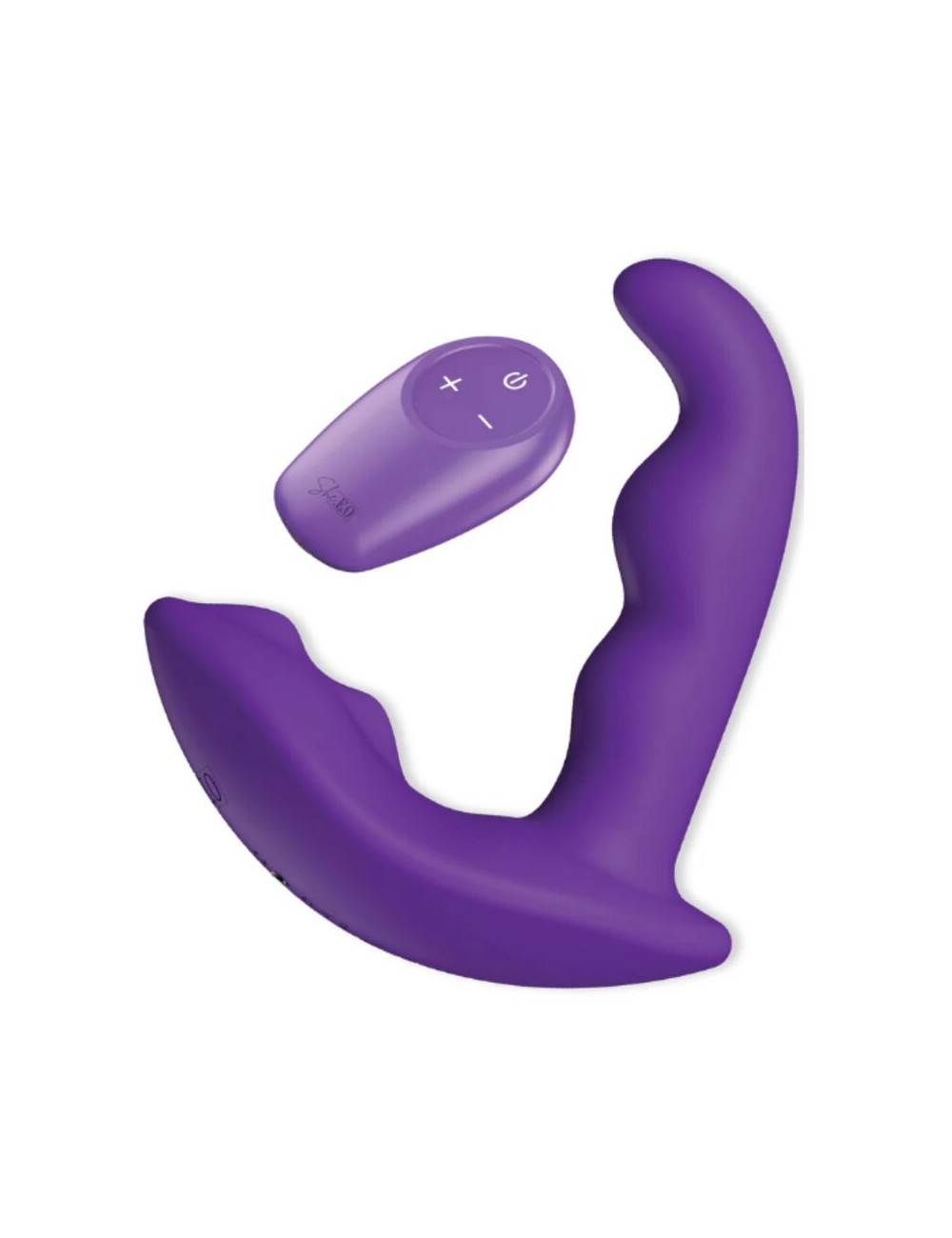 SHE.E.O - STIMOLATORE ANALE VIBRANTE ROTANTE CON TELECOMANDO VIOLA