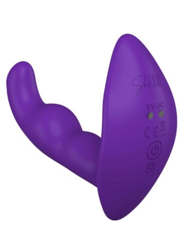 SHE.E.O - STIMOLATORE ANALE VIBRANTE ROTANTE CON TELECOMANDO VIOLA