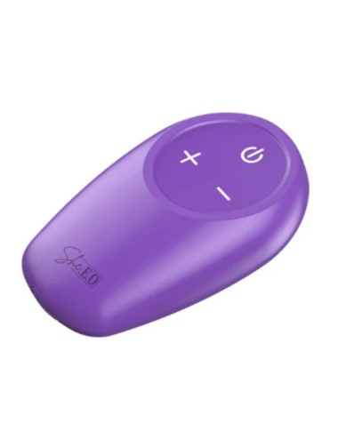 SHE.E.O - STIMOLATORE ANALE VIBRANTE ROTANTE CON TELECOMANDO VIOLA