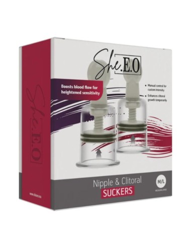 SHE.E.O - DISPOSITIVI DI ASPIRAZIONE PER CAPEZZOLI E CLITORIDE M/L