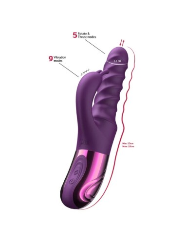 SHE.E.O - VIBRATORE A SPIRALE CON CONIGLIO VIOLA