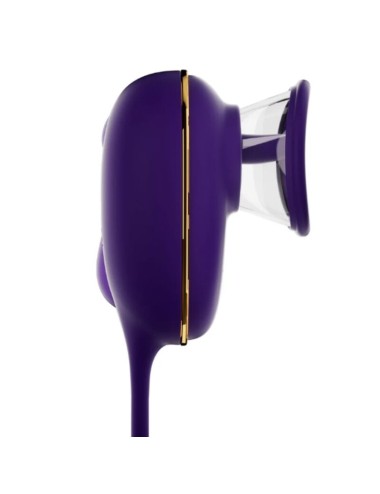 SHE.E.O - STRUMENTO DI ASPIRAZIONE CLITORIDEA CON EFFETTO LECCHIO E STIMOLATORE ANALE VIOLA