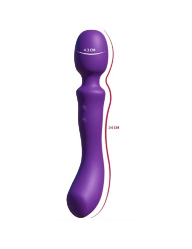 SHE.E.O - BACCHETTA MASSAGGIANTE VIBRANTE A DOPPIA ESTREMITÀ VIOLA