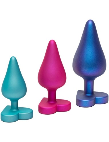 ROMP - KIT PER ALLENAMENTO ANALE LUSTER S/M/L CON BASE A FORMA DI CUORE