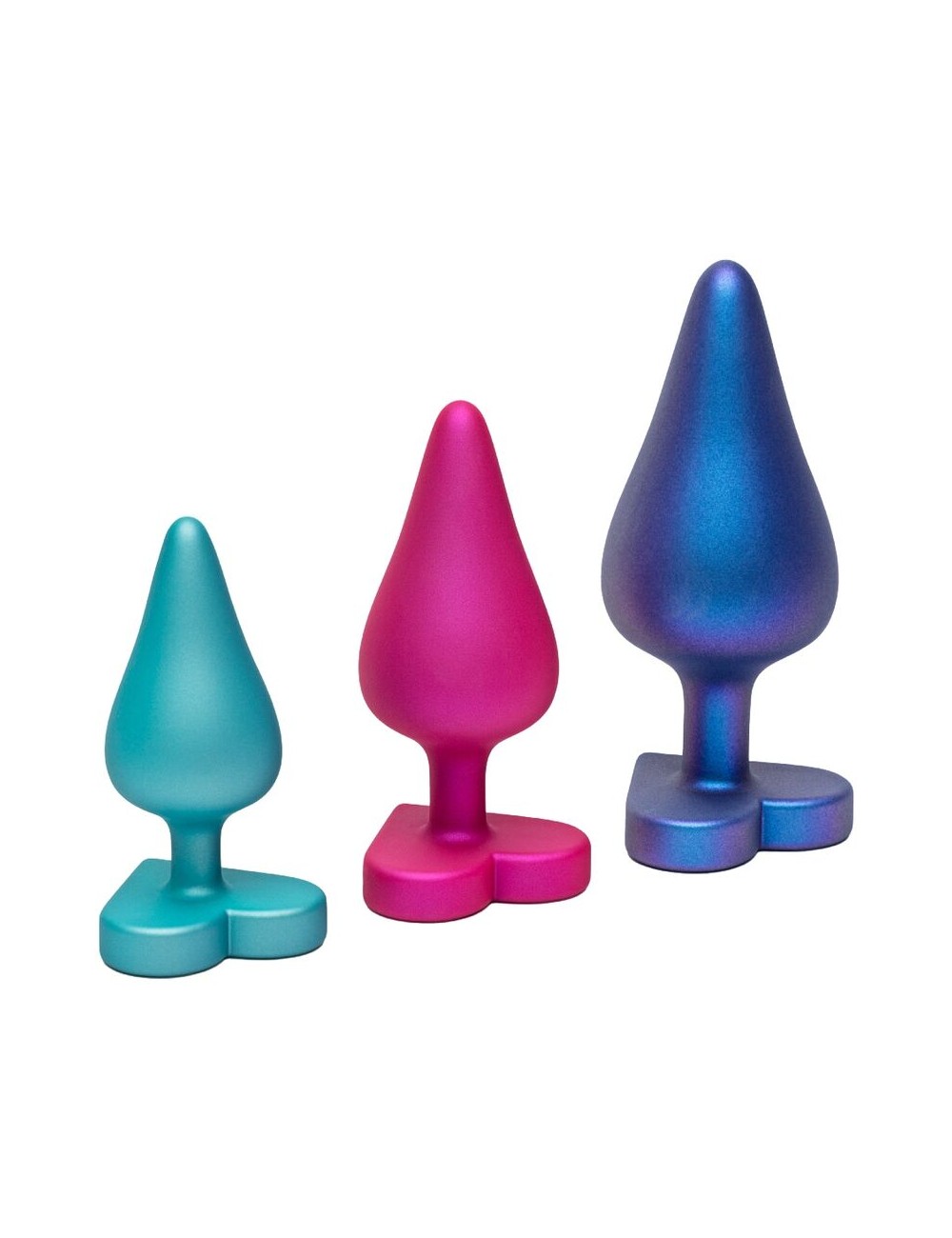 ROMP - KIT PER ALLENAMENTO ANALE LUSTER S/M/L CON BASE A FORMA DI CUORE