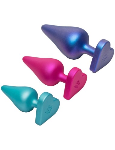 ROMP - KIT PER ALLENAMENTO ANALE LUSTER S/M/L CON BASE A FORMA DI CUORE