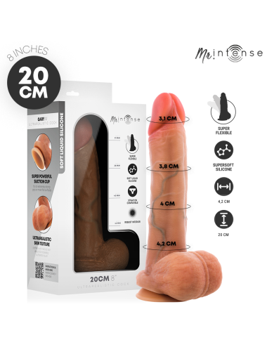 MR INTENSE - GARY M PENE IN SILICONE ULTRA-REALISTICO CON TESTICOLI 20 CM -Ø- 4