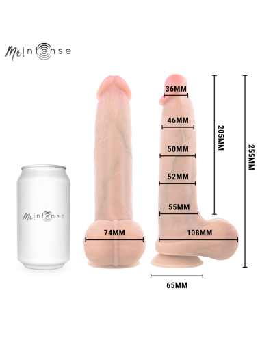 MR INTENSE - BRUCE XL DILDO IN SILICONE CON TESTICOLI 25,5 CM -Ø- 5,5 CM
