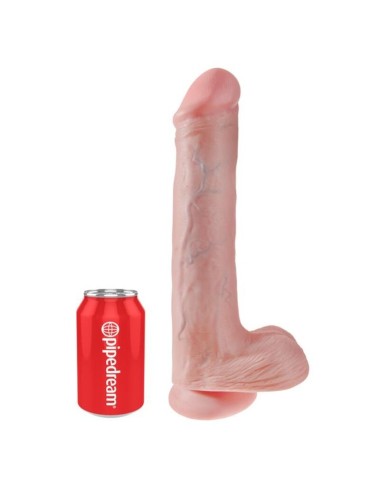 KING COCK - DILDO REALISTICO CON TESTICOLI E VENTOSA 38 CM COLOR CARNE