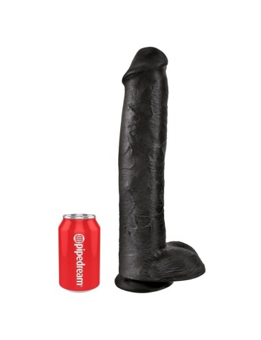 KING COCK - DILDO REALISTICO CON TESTICOLI 38 CM NERO
