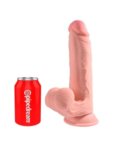 KING COCK PLUS - DILDO REALISTICO A TRIPLA DENSITÀ CON TESTICOLI OSCILLANTI 23 CM CARNE