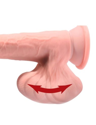 KING COCK PLUS - DILDO REALISTICO A TRIPLA DENSITÀ CON TESTICOLI OSCILLANTI 23 CM CARNE
