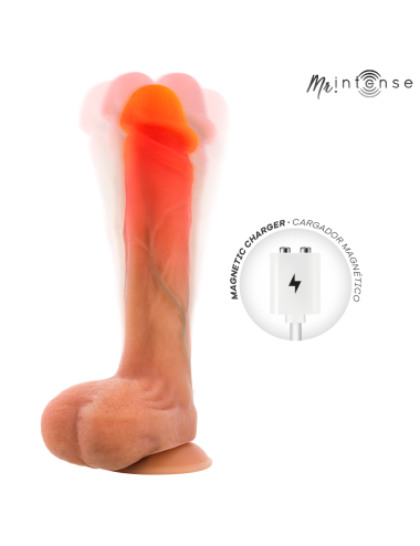 MR INTENSE - DILDO VIBRANTE IN SILICONE BRADLEY CON EFFETTO CALORE E TELECOMANDO 21 CM -Ø- 4