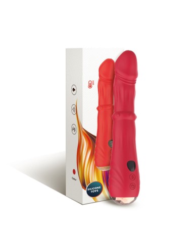 ARMONY - DILDO VIBRATORE STIMOLATORE PUNTO A TERMOREGOLABILE ROSSO