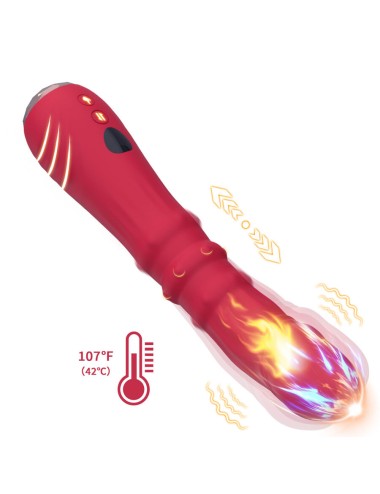 ARMONY - DILDO VIBRATORE STIMOLATORE PUNTO A TERMOREGOLABILE ROSSO