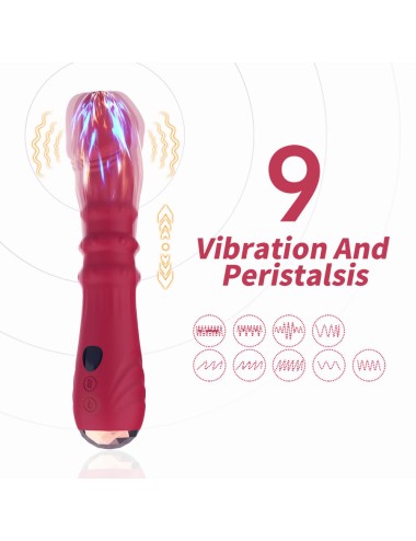 ARMONY - DILDO VIBRATORE STIMOLATORE PUNTO A TERMOREGOLABILE ROSSO