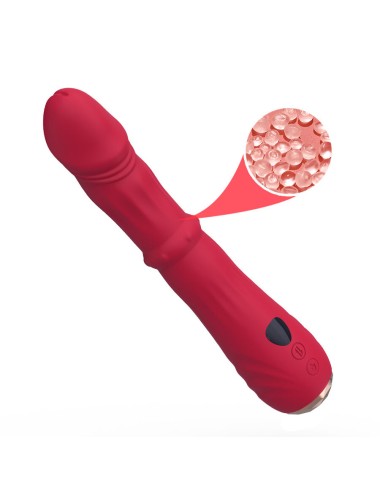 ARMONY - DILDO VIBRATORE STIMOLATORE PUNTO A TERMOREGOLABILE ROSSO