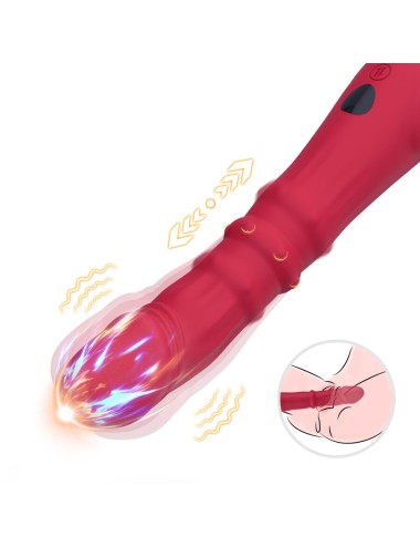 ARMONY - DILDO VIBRATORE STIMOLATORE PUNTO A TERMOREGOLABILE ROSSO