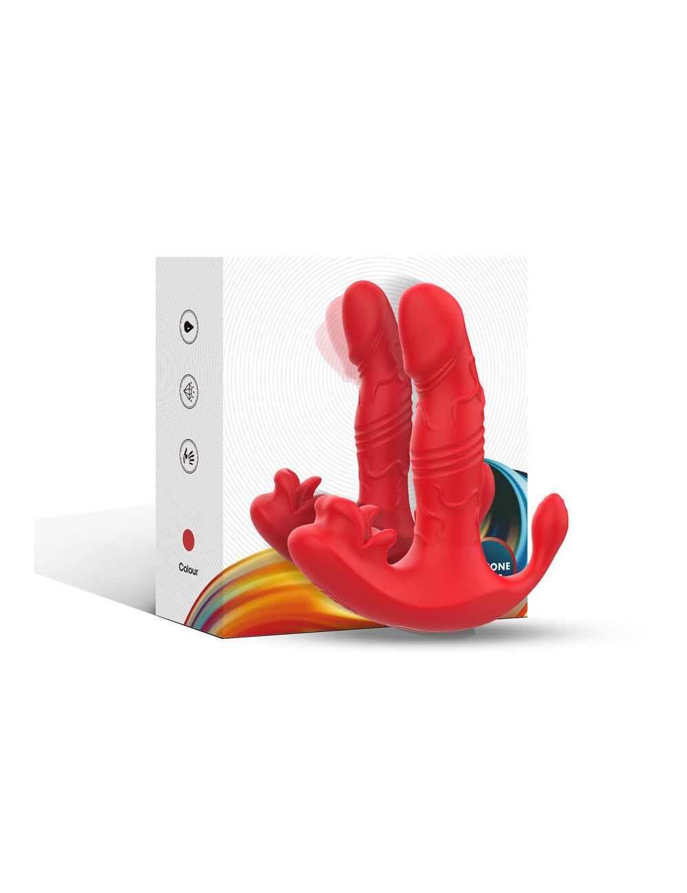 ARMONY - VIBRATORE ANALE PANTY C E STIMOLATORE PUNTO G TELECOMANDO ROSSO