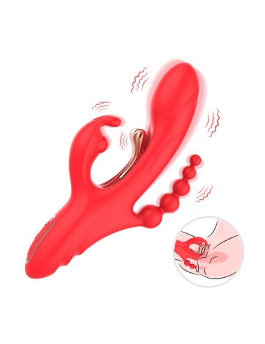 ARMONY - VIBRATORE STIMOLATORE PUNTO G E CLITORIDE ROSSO