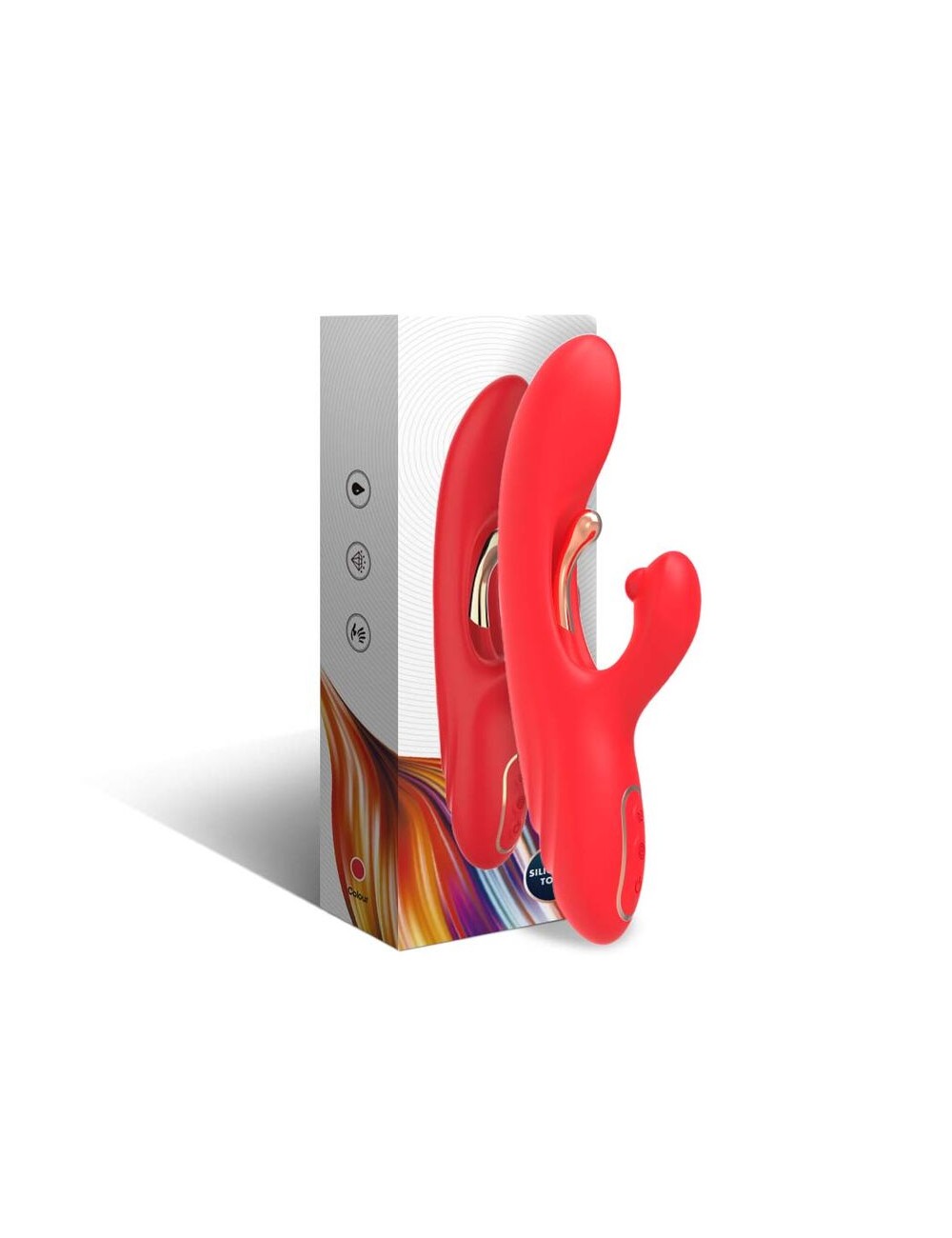 ARMONY - VIBRATORE STIMOLATORE PUNTO G E CLITORIDE CON LINGUA OSCILLANTE ROSSO