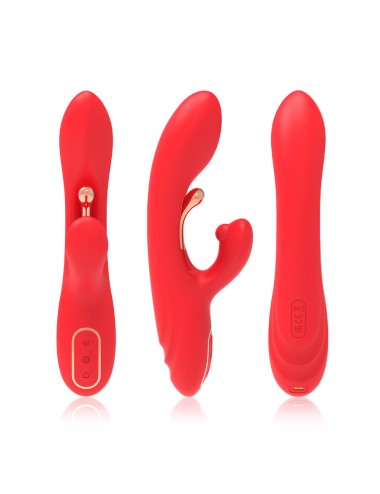 ARMONY - VIBRATORE STIMOLATORE PUNTO G E CLITORIDE CON LINGUA OSCILLANTE ROSSO