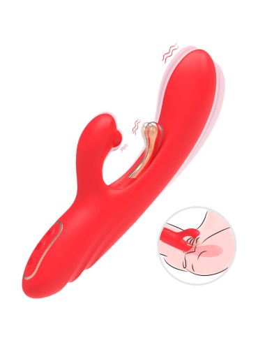 ARMONY - VIBRATORE STIMOLATORE PUNTO G E CLITORIDE CON LINGUA OSCILLANTE ROSSO
