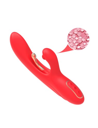 ARMONY - VIBRATORE STIMOLATORE PUNTO G E CLITORIDE CON LINGUA OSCILLANTE ROSSO