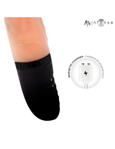 MR INTENSE - VIBRATORE JEANS SU E GIÙ IN SILICONE CON EFFETTO CALORE 24 CM -Ø- 3,8 CM