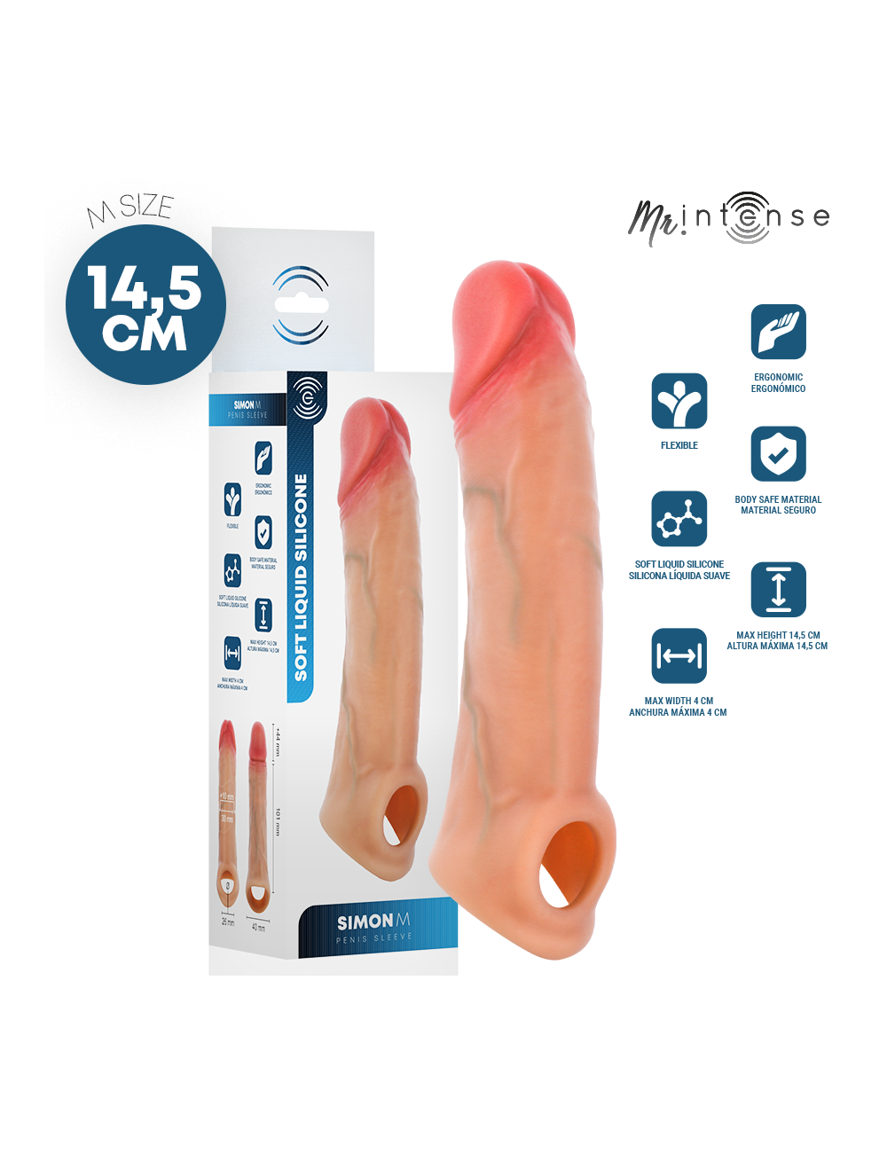 MR INTENSE - SIMON M CUSTODIA PER PENE IN SILICONE 14