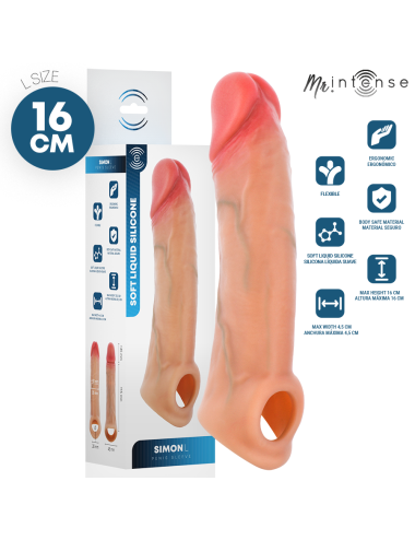MR INTENSE - SIMON L COPRI PENE IN SILICONE 16 CM -Ø- 4