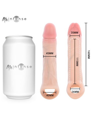 MR INTENSE - SIMON L COPRI PENE IN SILICONE 16 CM -Ø- 4,5 CM