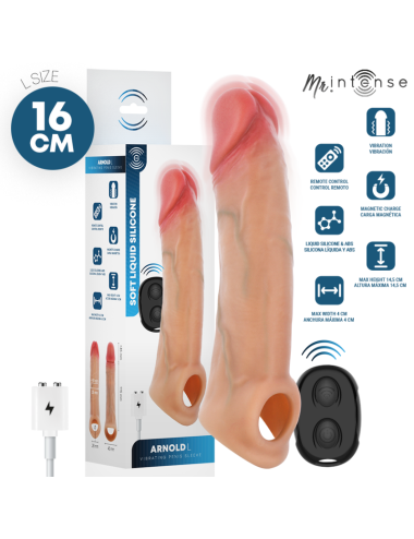 MR INTENSE - ARNOLD L VIBRATORE IN SILICONE PER PENE CON TELECOMANDO 16 CM -Ø- 4