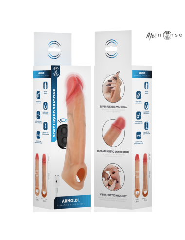 MR INTENSE - ARNOLD L VIBRATORE IN SILICONE PER PENE CON TELECOMANDO 16 CM -Ø- 4,5 CM