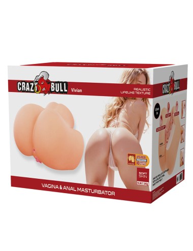 CRAZY BULL - VIBRATORE VAGINALE E ANALE DOPPIO VIBRANTE VIBRANTE VIVIAN