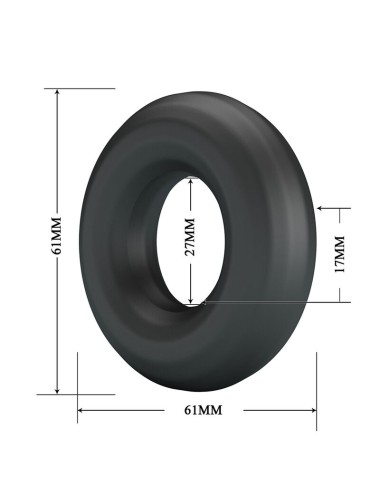 CRAZY BULL - ANELLO PER PENE IN SILICONE SUPER MORBIDO URBAN NERO