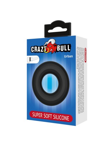 CRAZY BULL - ANELLO PER PENE IN SILICONE SUPER MORBIDO URBAN NERO
