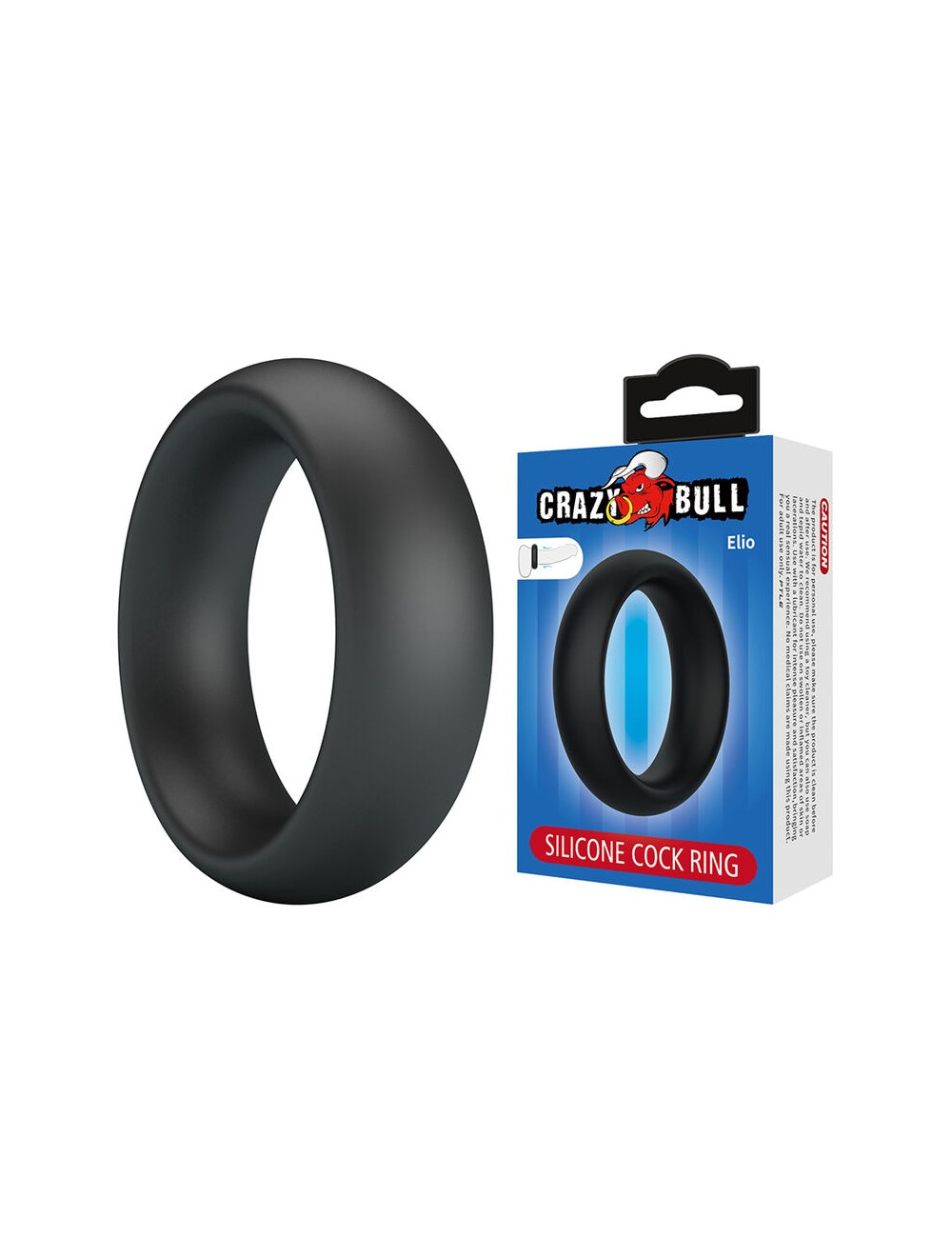 CRAZY BULL - ELIO ANELLO PER PENE IN SILICONE NERO