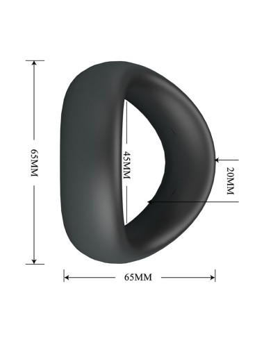 CRAZY BULL - VALEN ANELLO PER PENE ERGONOMICO IN SILICONE NERO