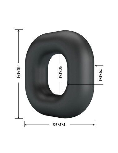 CRAZY BULL - ANELLO PER PENE WALDEN IN SILICONE SUPER MORBIDO NERO